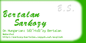 bertalan sarkozy business card